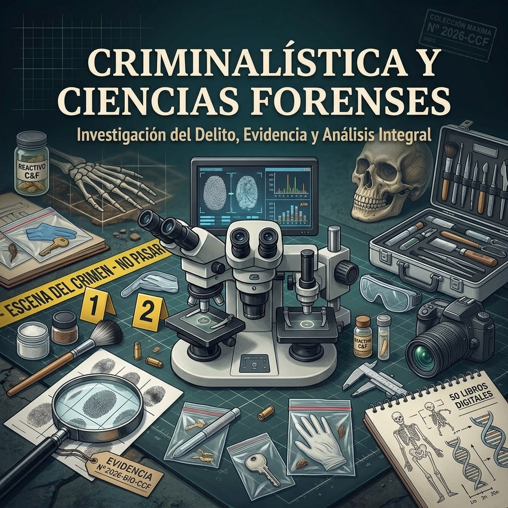 Colección Fundamental de Libros de Criminalística y ciencias forenses (50 libros digitales)