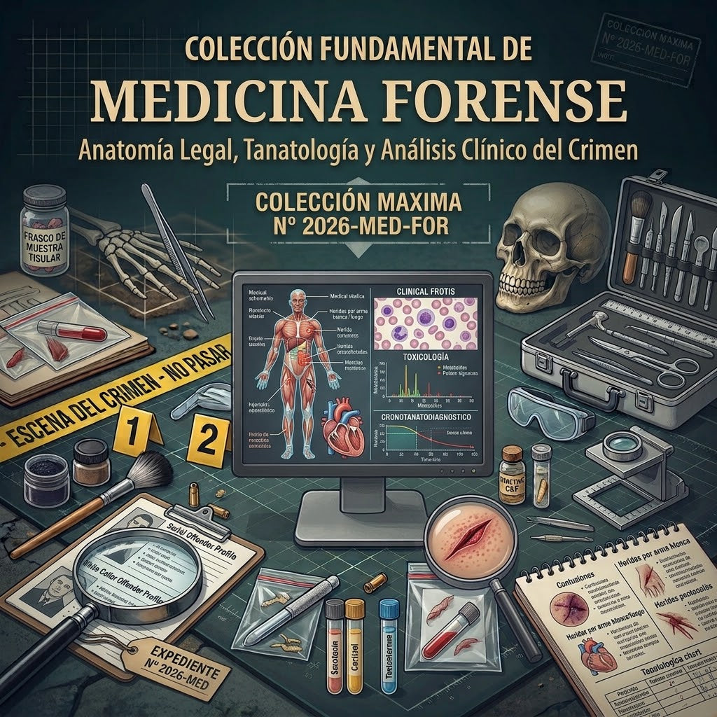 Colección Fundamental de Libros de Medicina forense (60 libros digitales)
