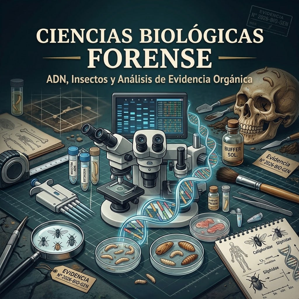 Colección Fundamental de Libros de Biología, ADN, Entomología y genética forense (20 libros digitales)